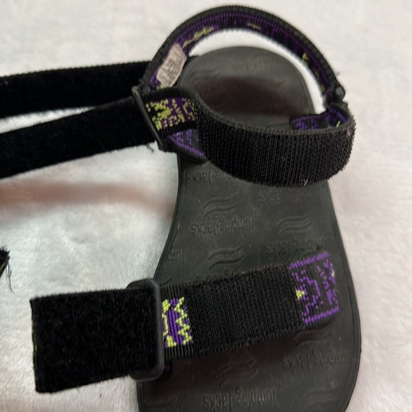 Jumping Jacks Lizard Hook & Loop Little Boys Purple Sandals Size 11 - Picture 5 of 9